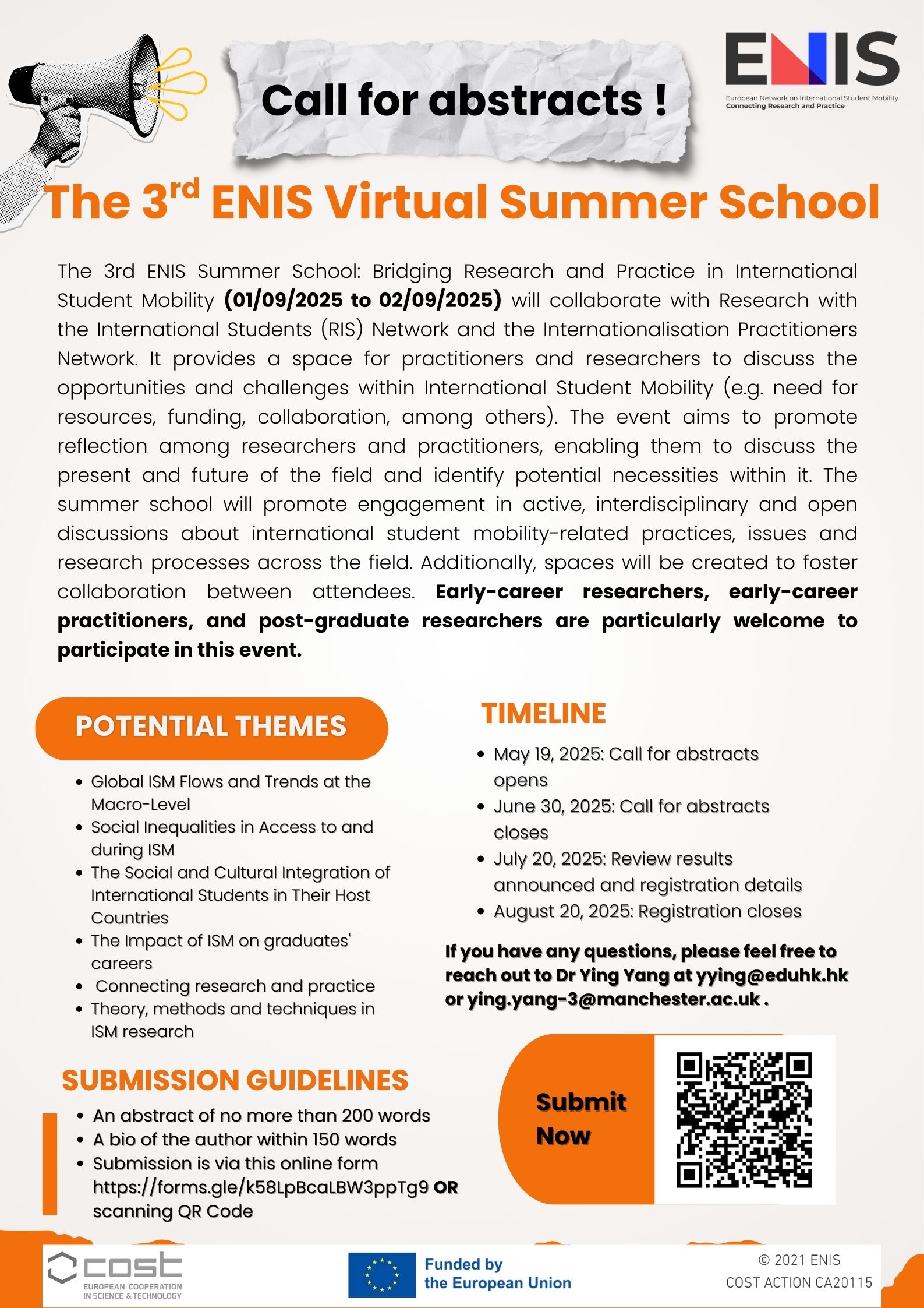 3rd ENIS Virtual Summer School