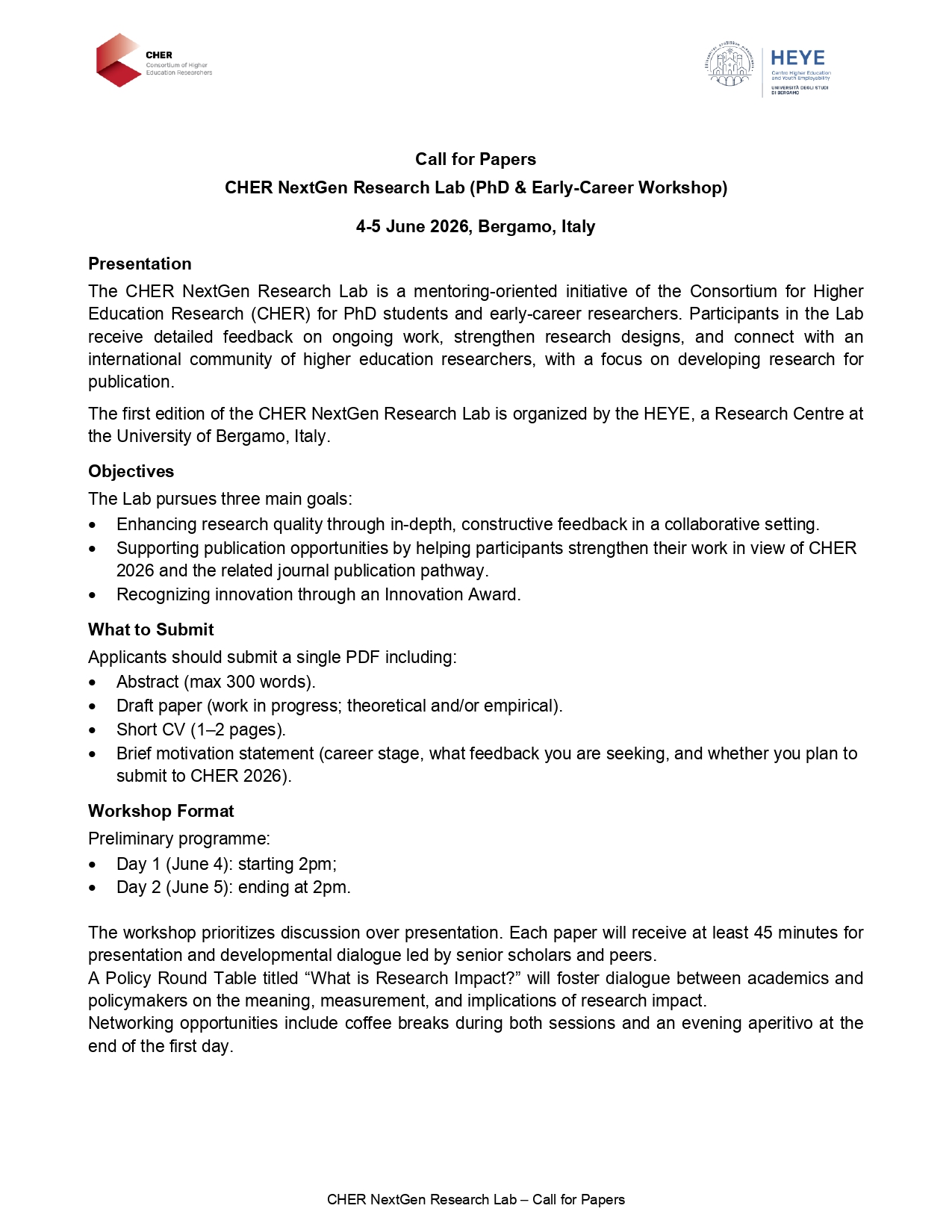 CHER Workshop2026 Call for papers 1 page 0001